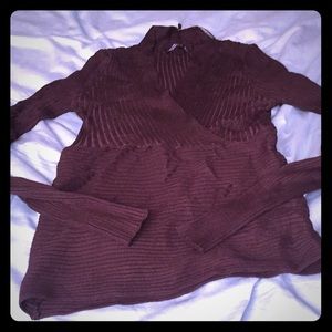 Fall colors today:  dark brown long sleeve blouse